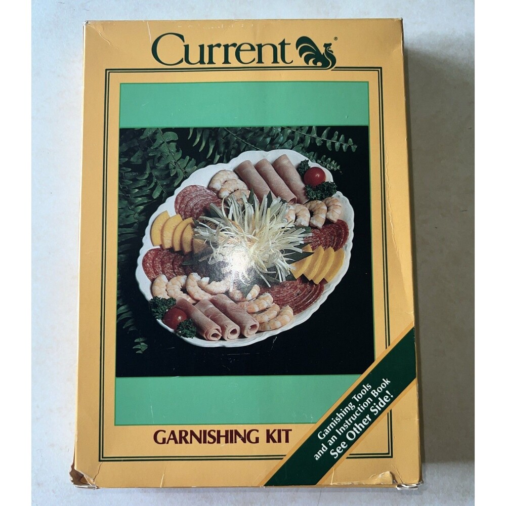 Old School Charcuterie Gourmet Garnishing Kit Tools & Instruction Book 1983 New